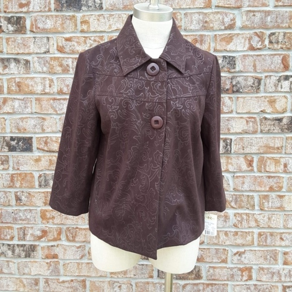NWT Requirements Floral A-Line Blazer